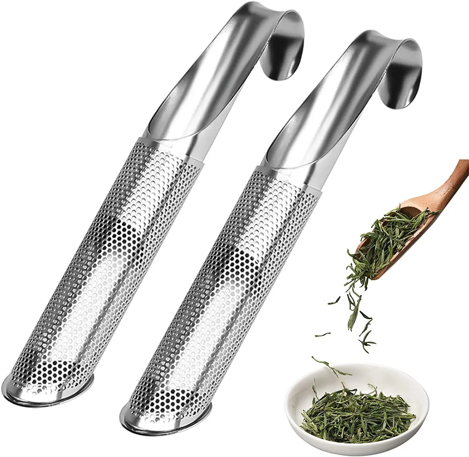 Factory Wholesale Tea Strainer Pipe Shape Stainless Steel 304 Loose Leaf Tea Infuser Stick Filter