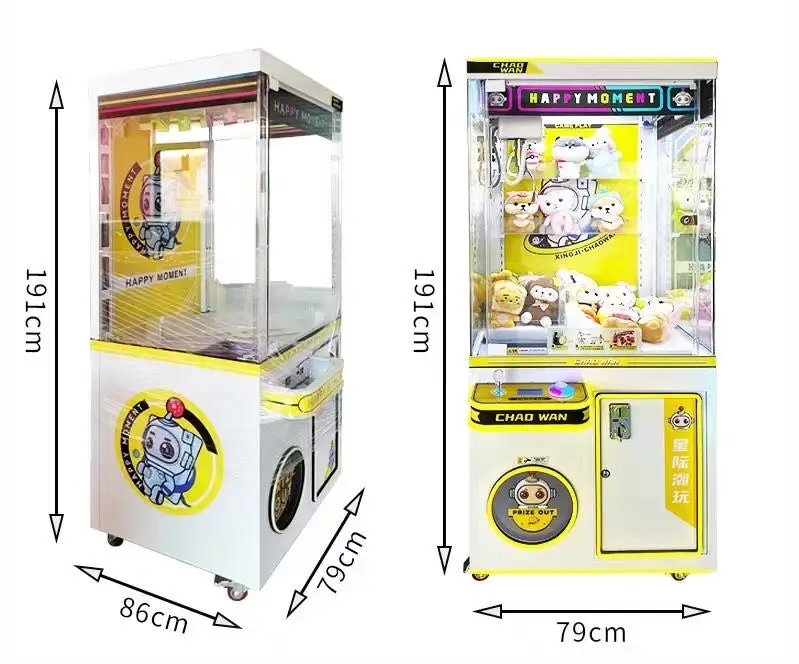 1 Player gift doll machine selling Canadian wool hanging claw machine wholesale custom banknote operated doll machine