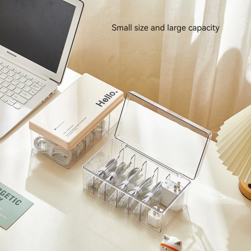Data cable storage box  mobile phone power charging cable  charger organize  artifact  desktop cable