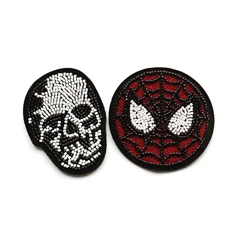 Custom Garment Clothes Accessories Beaded Applique Beaded Patches with Rhinestone Sew on Cloth