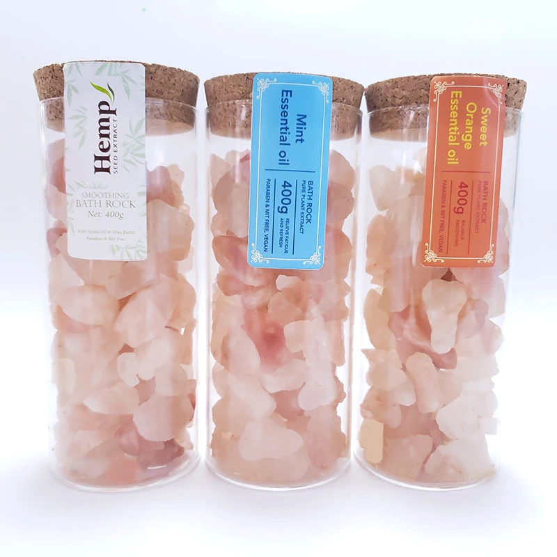 OEM Wholesale Private Label Vegan Custom Himalayan  Natural organic salt Relaxing Soak Bath Salt