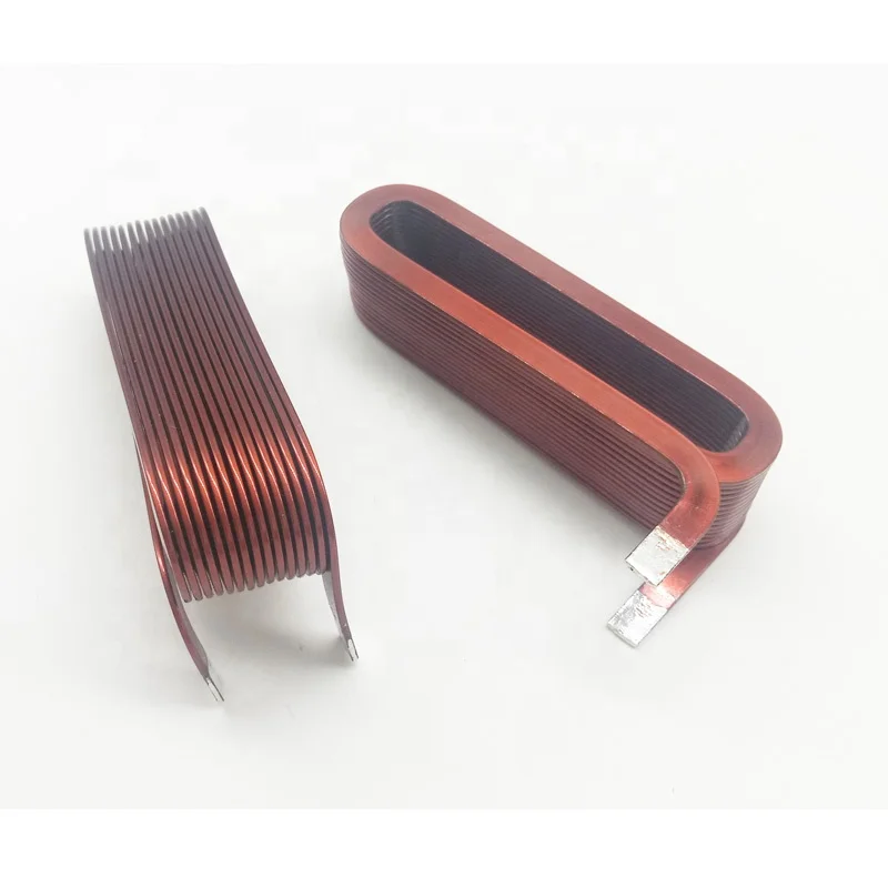 Helical Flat Copper Wire Winding Air Coil Enameled Copper Wire Coil For Inductor