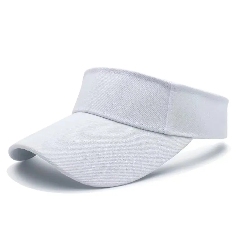 OEM Custom High Quality White Adjustable Embroidery Logo Sport Gorras Sun Visor Men Women Beach Cap Wholesale Hat