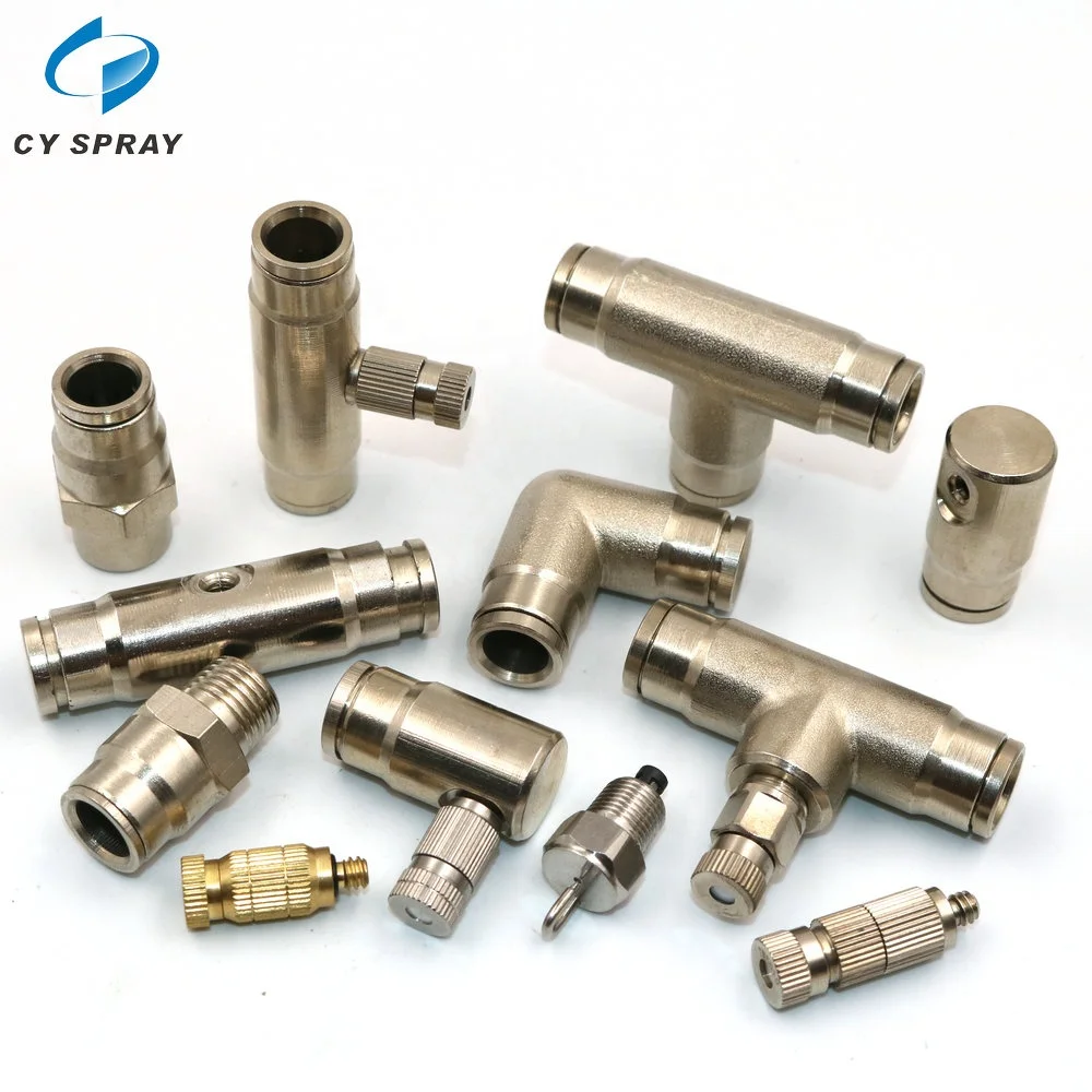 High Pressure 3/8 Inch 9.52mm Interface Slip Lock Quick Connector Tee Elbow Straight Joint Nozzles Seat Misting System Fittings