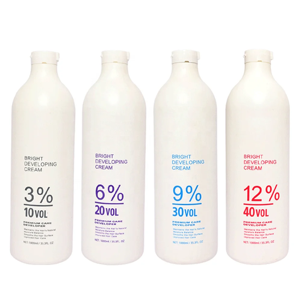 No Logo Packaging Professional High Quality 3% 6% 9% 12%Hair Color Oxidant Hair Developer Cream