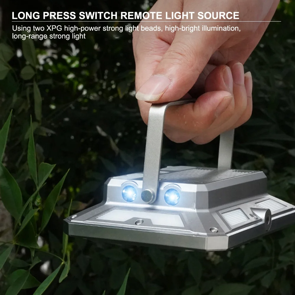 KXK-686 Camping Lamp Portable Rechargeable Outdoor Lighting Aluminum Panel Work Light COB Powerful LED Camping Light