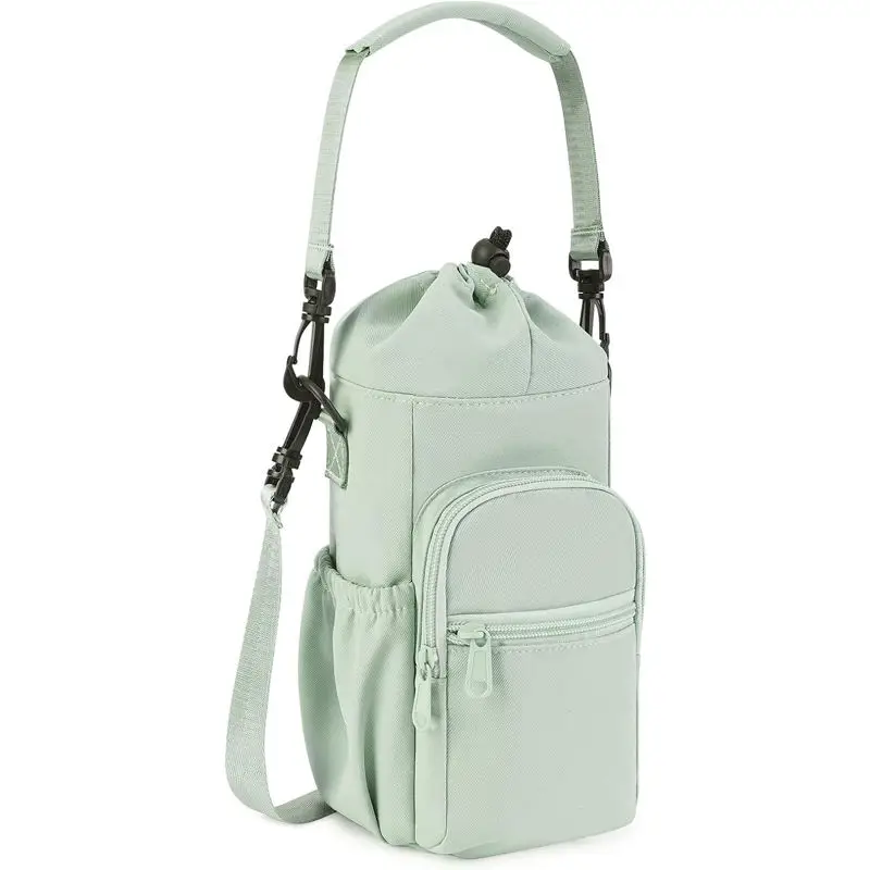 2024 New Product Outdoor Sport Insulated Water Bottle Cooler Bag With Adjustable Shoulder Straps Water Bottle Sling Bag Holder