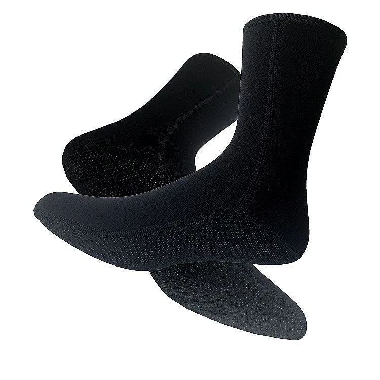 OEM UOO Professional Diving Glued Blind Stitch or Flat Lock Stitch 3mm Neoprene Socks with Custom Logo Printing