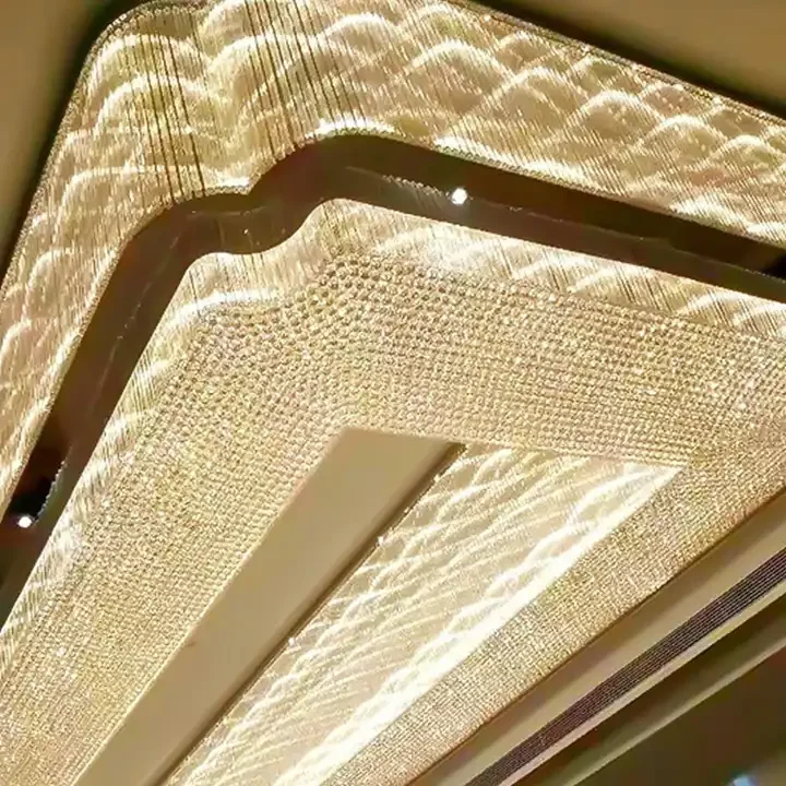 Hotel lobby villa engineering custom creative modeling lamp large modern light crystal chandelier ceiling luxury