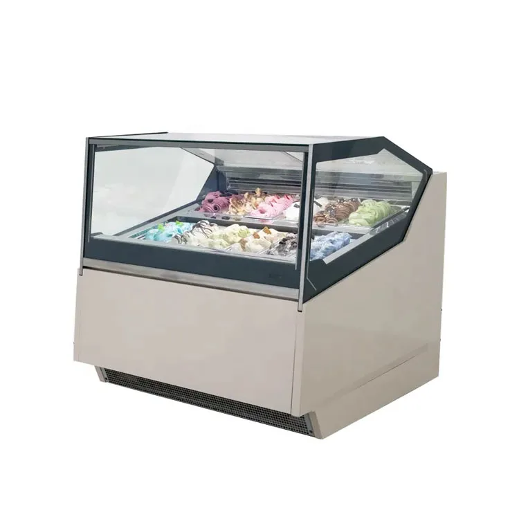 Oem Luxury Ice Cream Display Food Grade Popsicle Cabinet Freezer For Sale Cake Commercial Snack Showcase