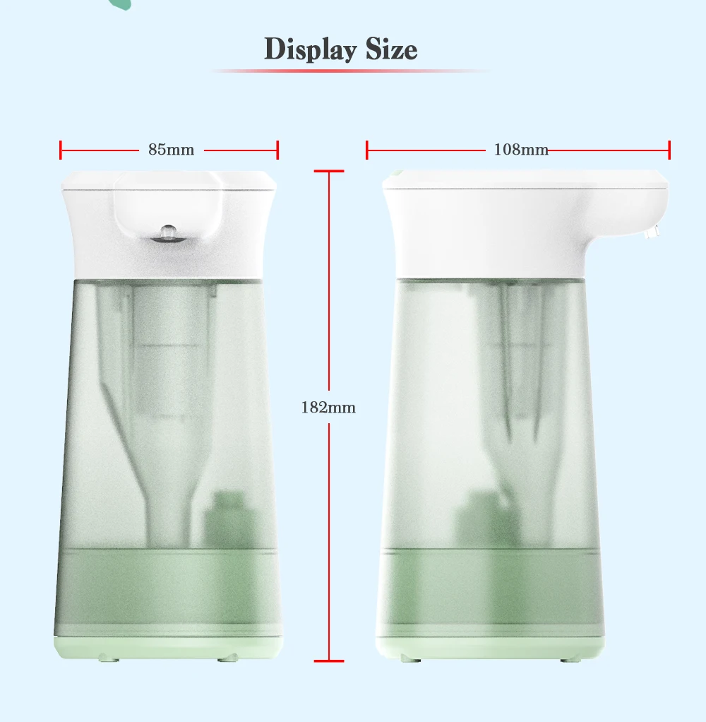 Pump Bottle Automatic Touchless Liquid Dispenser with Sensor Smart Hand 280ml Hotel 1 YEAR Modern Foam Soap Dispenser