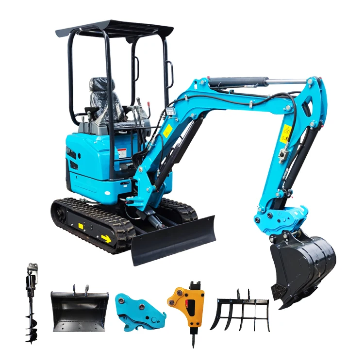 Crawler excavator 1t 1.5t 1.8t 2t hydraulic digging wheel excavator machine with optional hammer with EAP