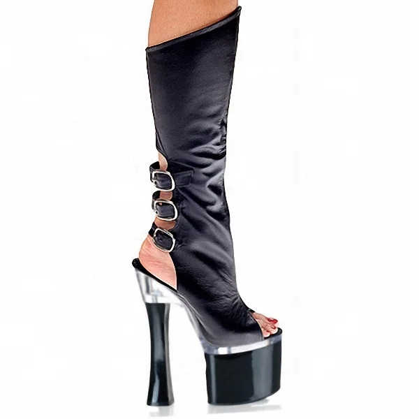 18cm   heels stage shows high boots ultrafine and nightclubs pole dancer boots autumn winter boots