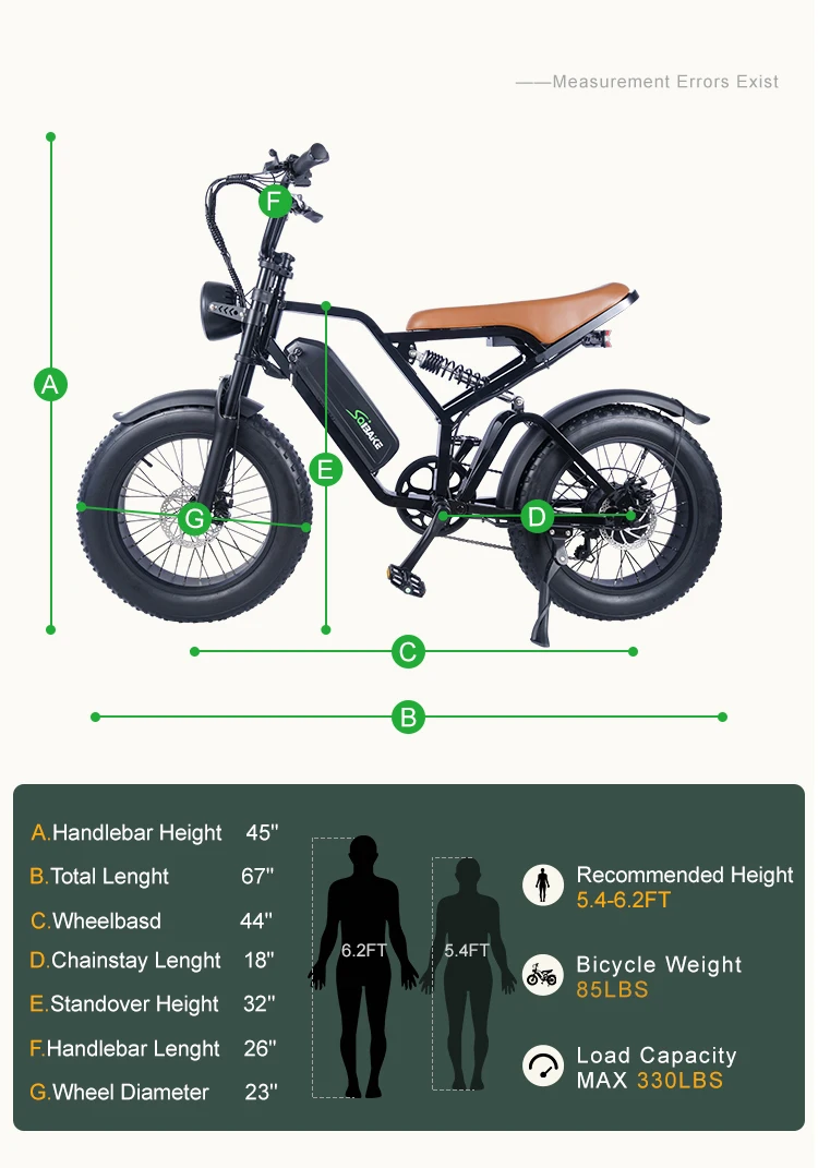 Poland Warehouse SAIBAIKE 20 inch 48V 15Ah lithium 250w 750w Motor Fat Tire Mountain City Pedal Assisted Electric Bike
