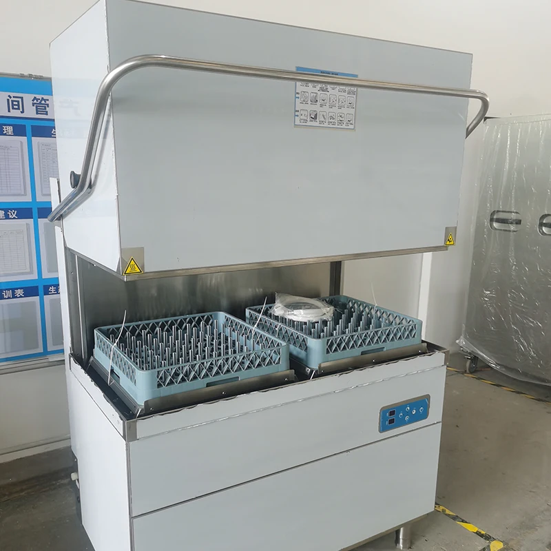 Professional Hood Type Dishwasher Machine Commercial Double Rack Dishwasher for Restaurant