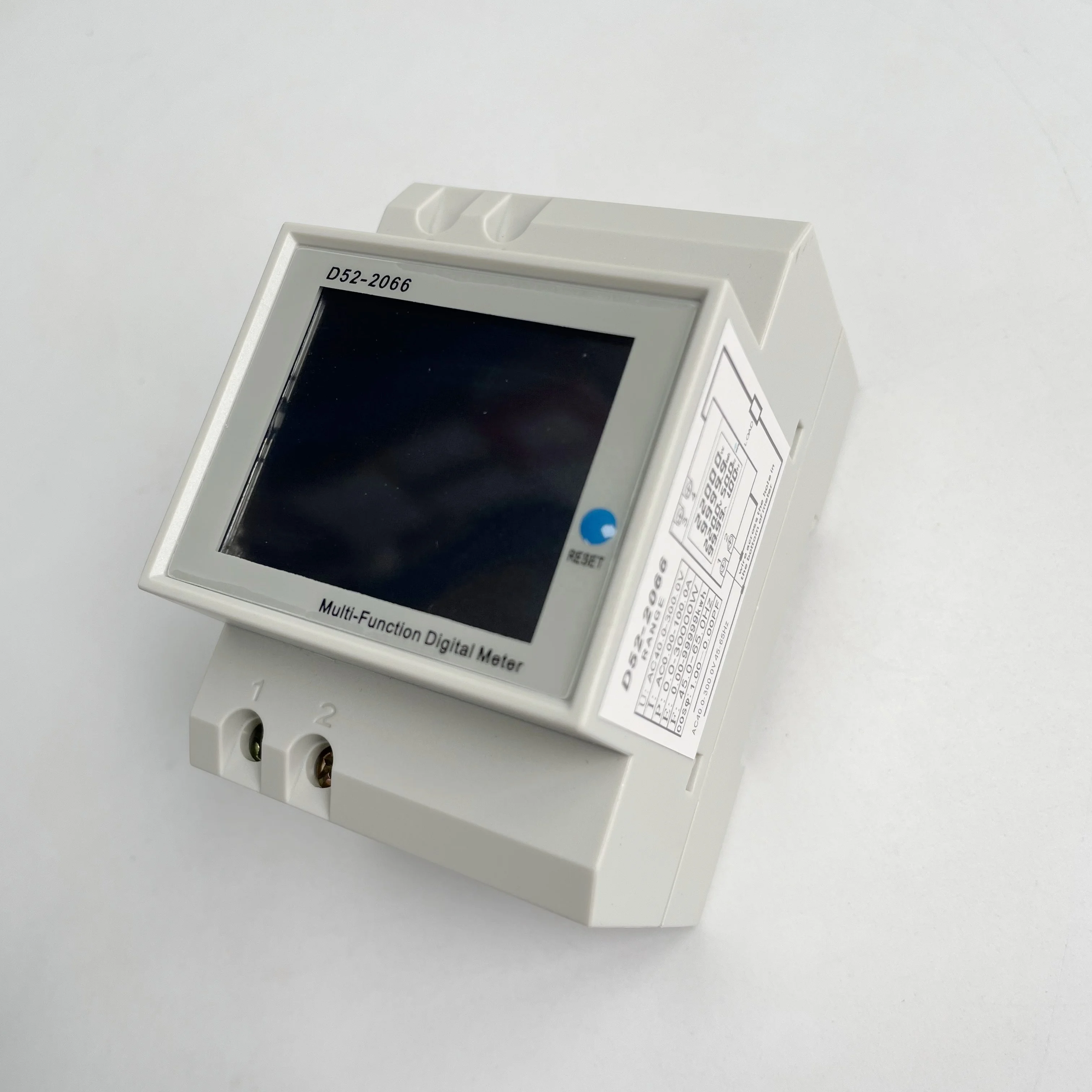 6 IN 1 Display Smart Meter Din Rail AC Monitor Voltage Current Power Factor Active KWH Electric Energy Frequency Meter D52-2066