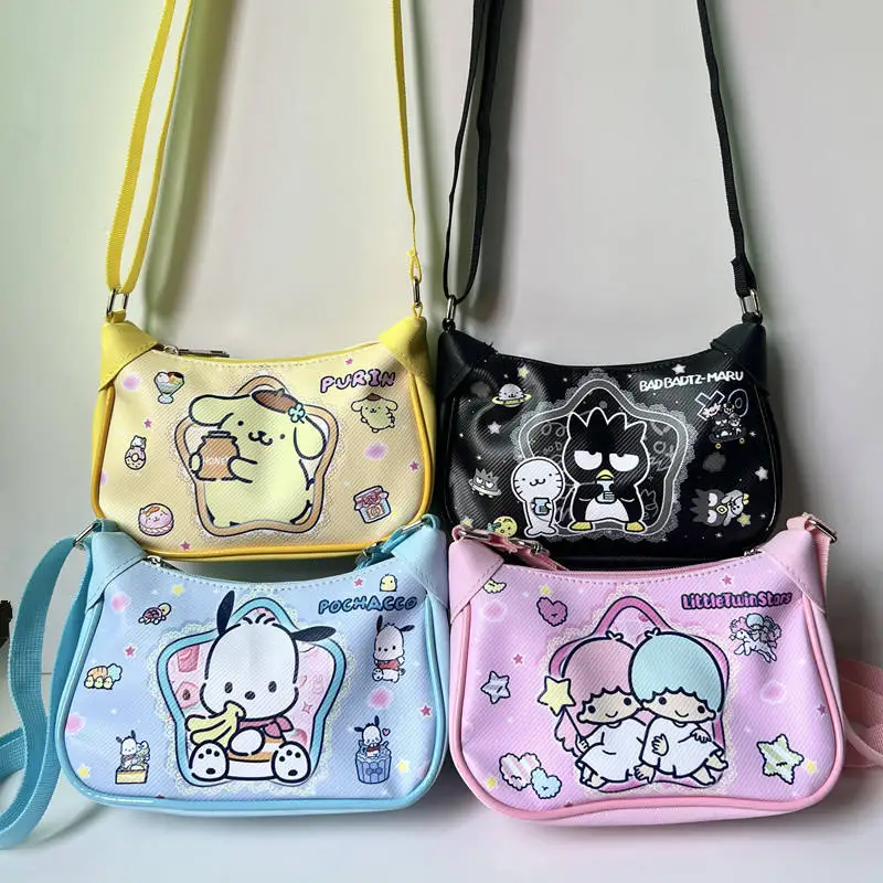 Botu fashion sanrio Shoulder Bags kawaii anime  Cinnamoroll melody PU ox high-capacity girls gifts Shoulder Portable bags