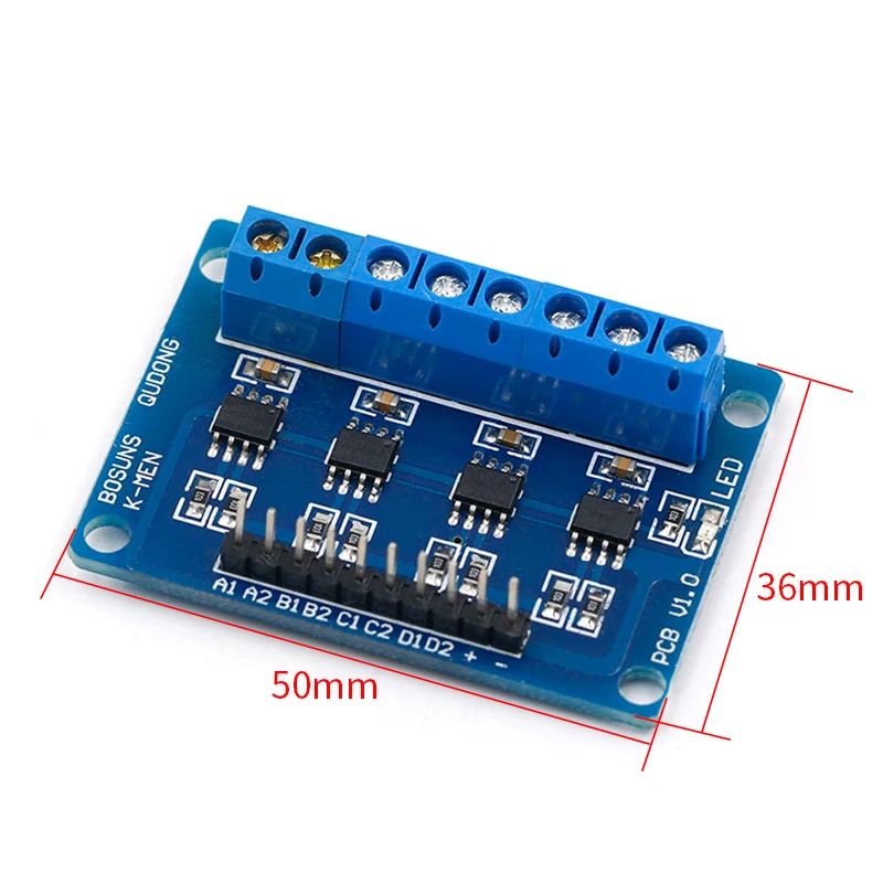 4CH 4 Channel HG7881 Chip H-bridge DC 2.5-12V Stepper Motor Driver Module Controller PCB Board 4 Way 2 Phase