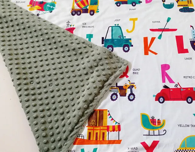 
Baby Kids Super Soft Minky Blanket Minky Printed Dotted Backing Baby Blanket FIannel Fleece Double Layered Minky Dot Blanket 