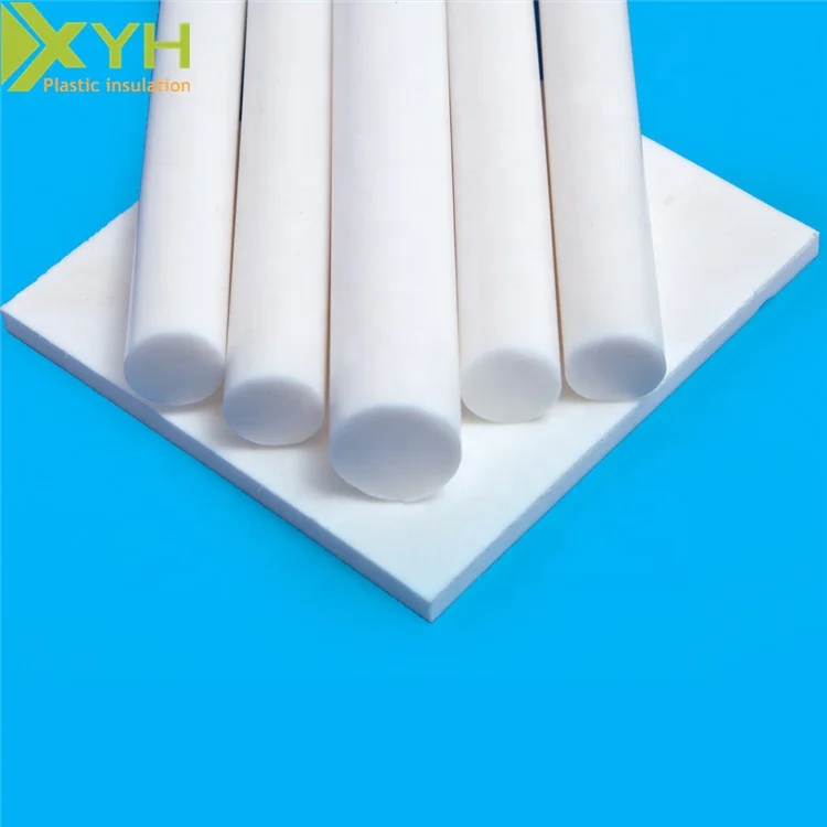 Glass Fiber Filled Virgin White PTFE Plastic Sheet/Rod