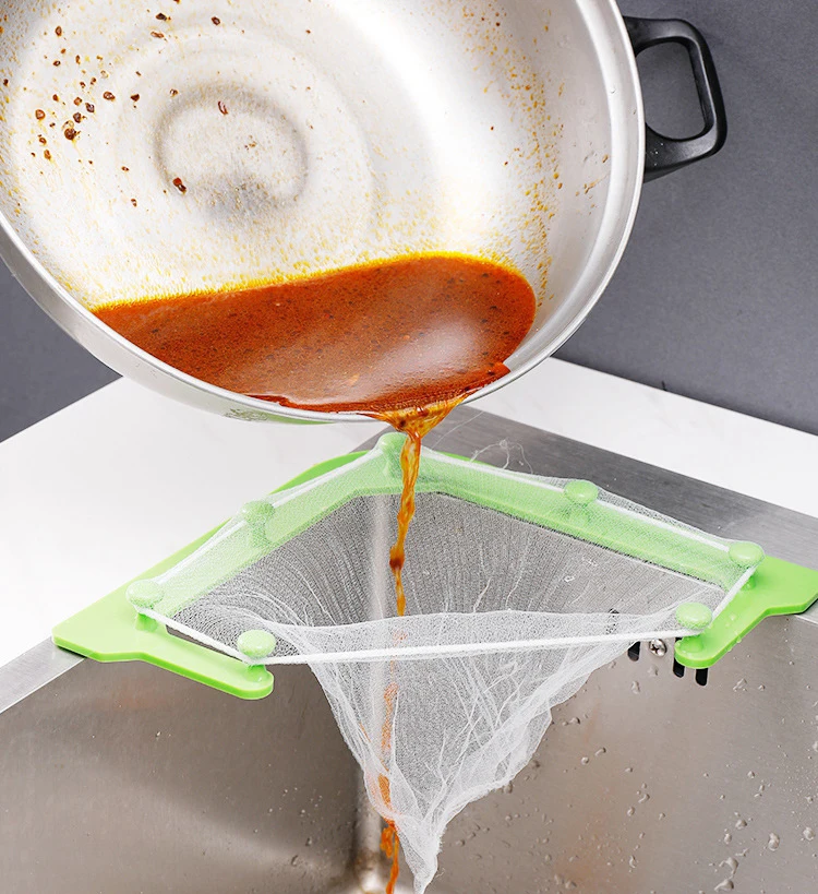 Kitchen 30/100pcs Disposable Degradable Portable Sink Net Draining basket Rack Sewer Anti clogged Outfall Filter ort Drain bag