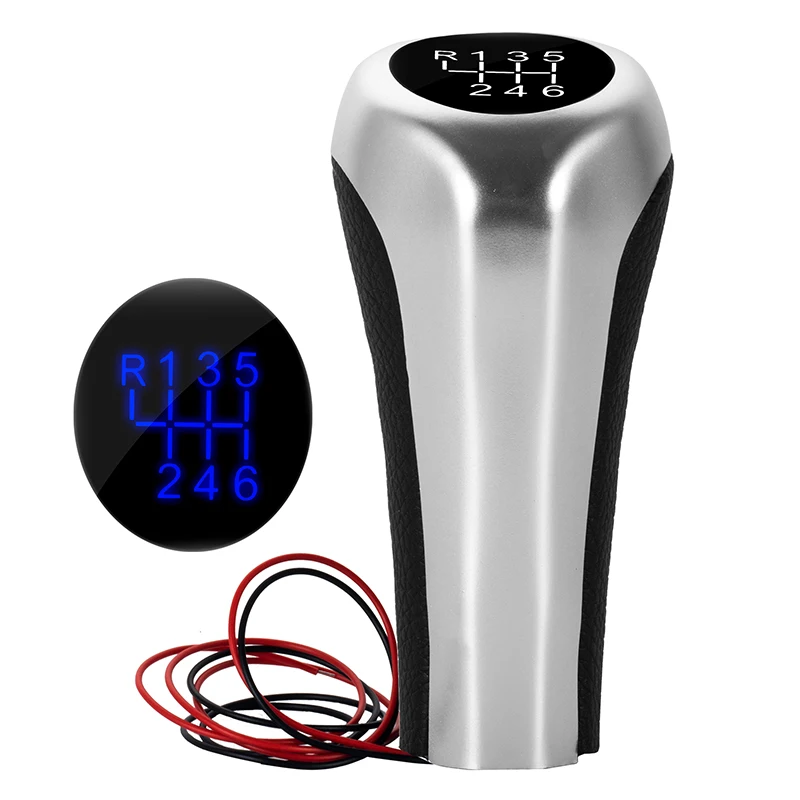 5 6 Speed LED Light Gear Shift Knob Shifter Lever Ball For BMW F30 E60 E90 E46 E34 E39 X1 E84 X4 F26 M3 M4 M5 Car Interior Parts