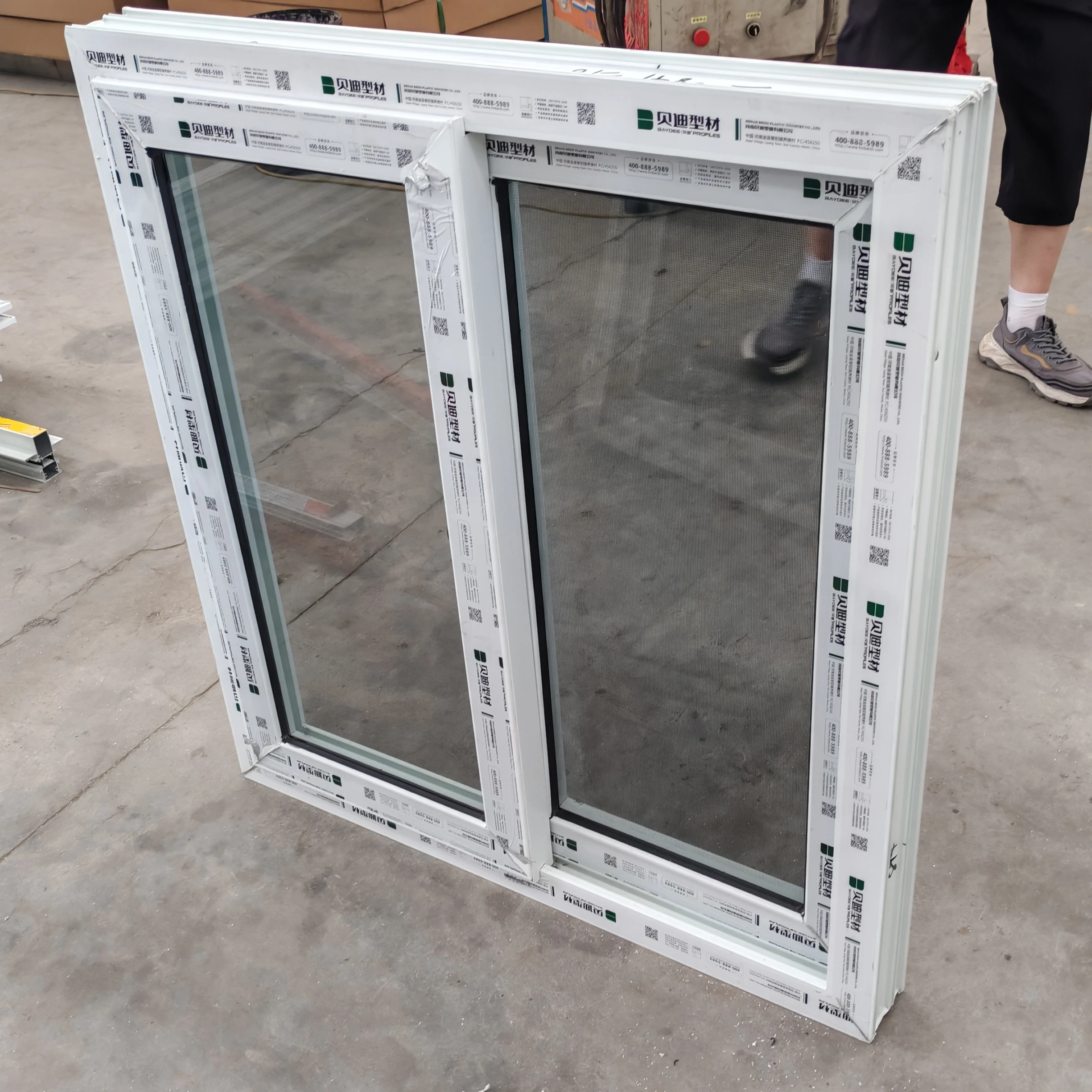 Energy saving double glazed pvc sliding vinyl windows American style