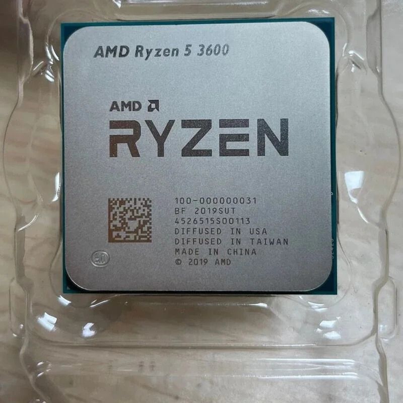  Twelve-Thread CPU Processor AMD R y z e 5 3600 R5 3.6 GHz Six-Core 7NM 65W L3=32M 100-000000031 Socket AM4