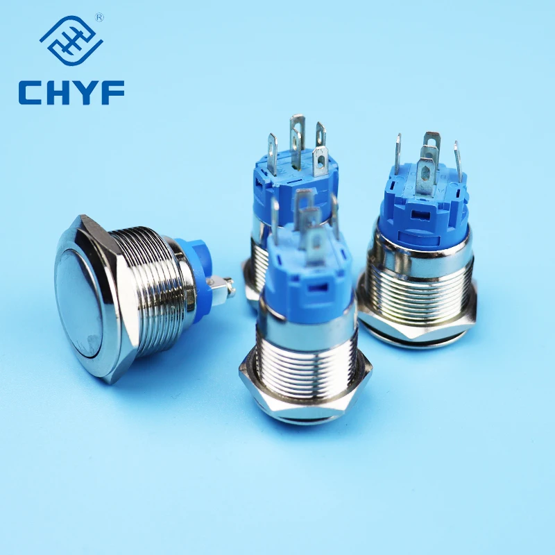 Metal Indicator Light Mounting Hole Size 12mm(1/2 inch) Voltage AC/DC 12V/24V/110V Current 20mA Green Yellow Red Blue White (24