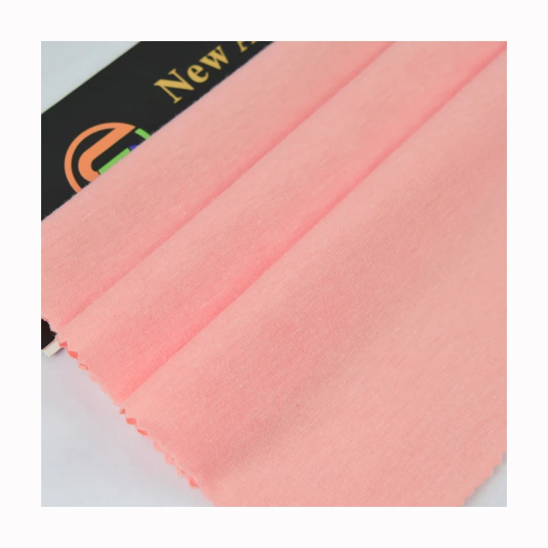  65% POLYESTER AND 35% COTTON 140GSM SINGLE JERSEY FABRIC PLAIN DYED KNIT FOR T - SHIRT WOMEN
