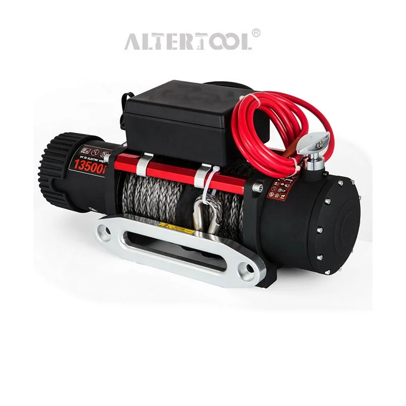 ALTERTOOL Factory Manufacture 12V Electric Winch Wireless Remote Synthetic Winch Rope For Truck Trailer