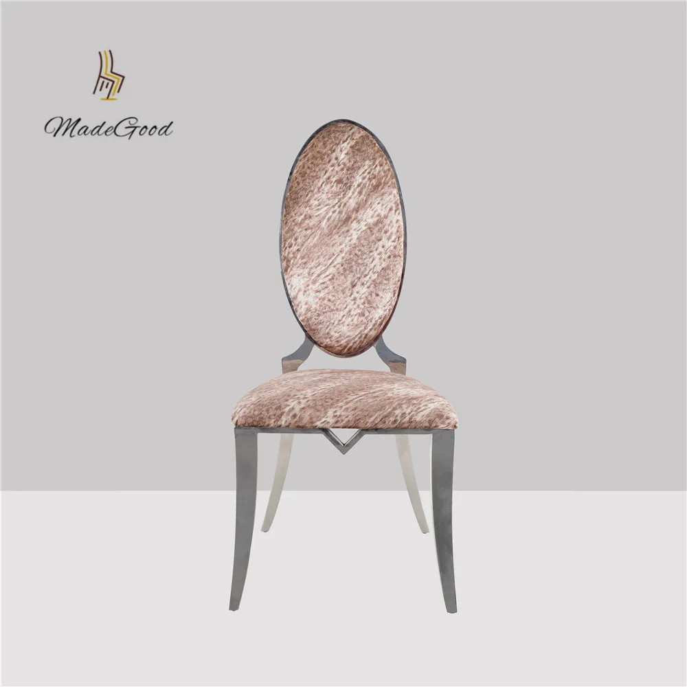 MGS2020036 Round Back Silver Stainless Steel  Wedding Banquet Dining Chair