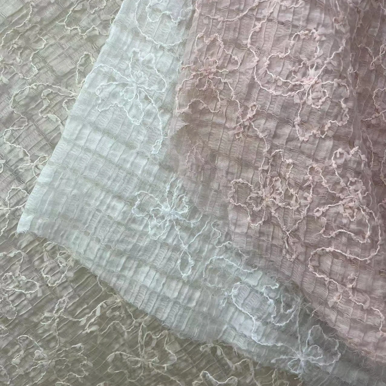 Luxury Premium Soft Organza skirt knitted 100% polyester fabric jacquard polyester