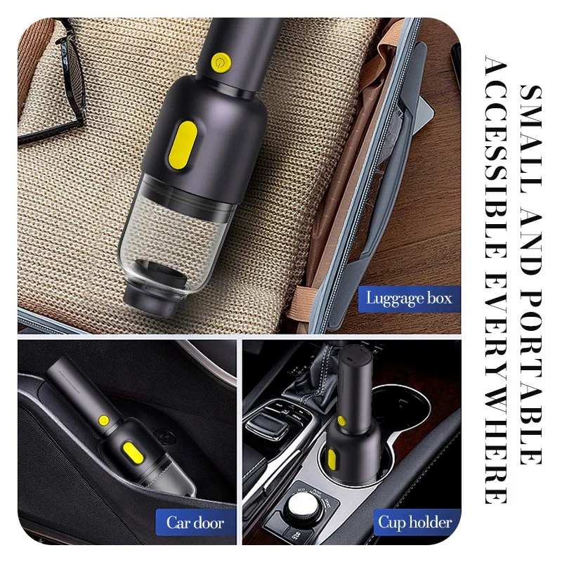 Cordless Handheld Vacuum Cleaner Portable Wet And Dry High Suction Lightweight Usb Rechargeable Vacuum Cleaner