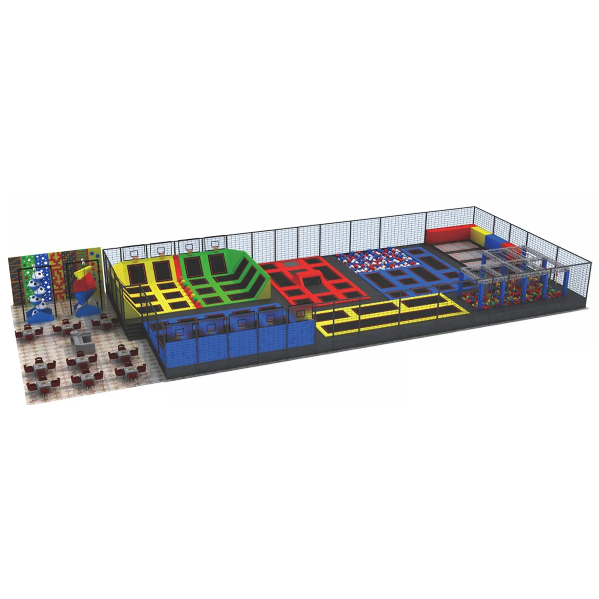 Professional New Design Indoor Commercial Jump Trampoline Manufacturer Business Plan Air Kids Indoor Trampoline Park