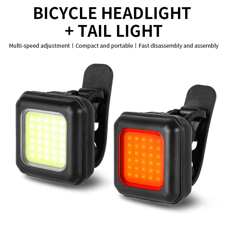 250mAh Mini Front and Back Set Waterproof Mountain Bike Light Combinations LED Bicycle Light Set