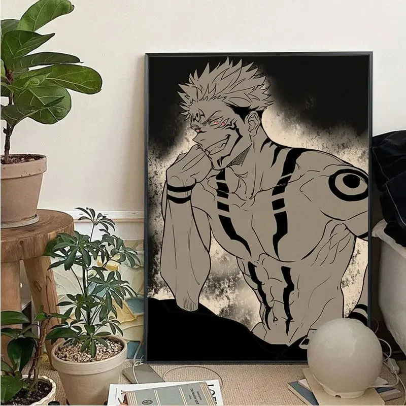 Japan Anime Art Poster Wall Art Framed Kids Room Easy Installation Hanging Canvas Artwork Paintings