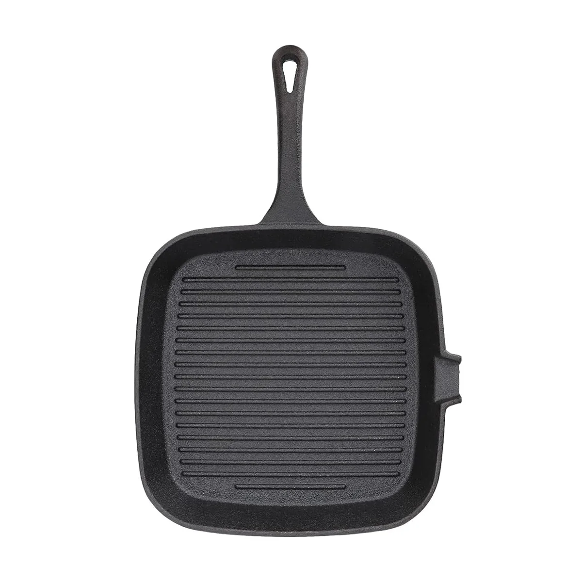 Cast Iron 24cm Grill Pan Fast Heat Conduction On Stripe Frying Steak Skillet For Home Kitchen