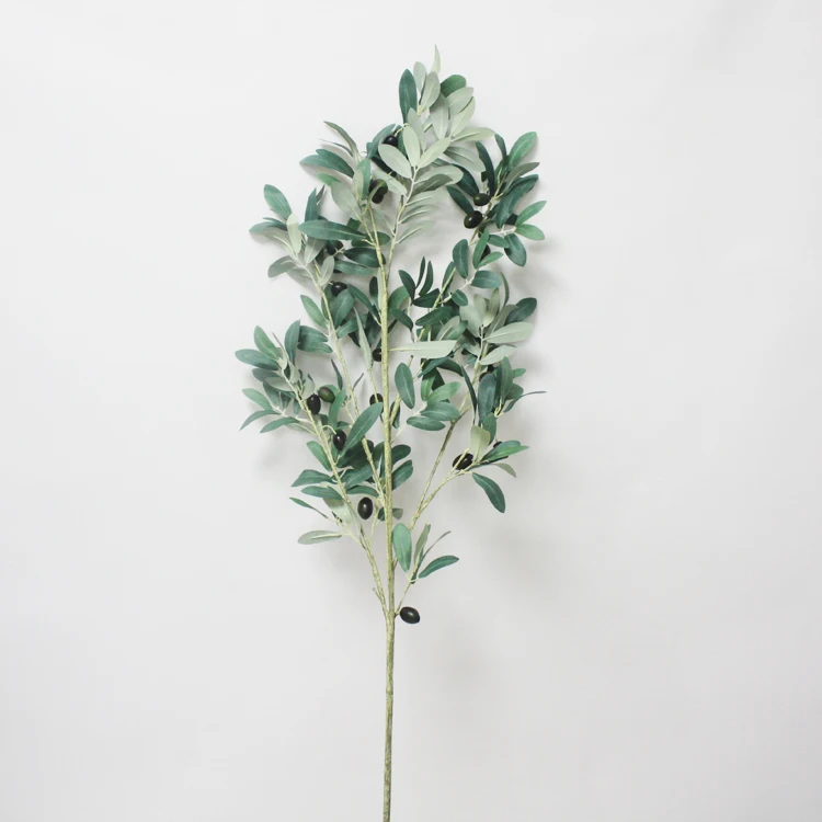 Hot Sales Super Popular Silk Olive Leaf Plant Party Home Wedding Greenery Artificial Leaves Branch Artificial Tree Foliage