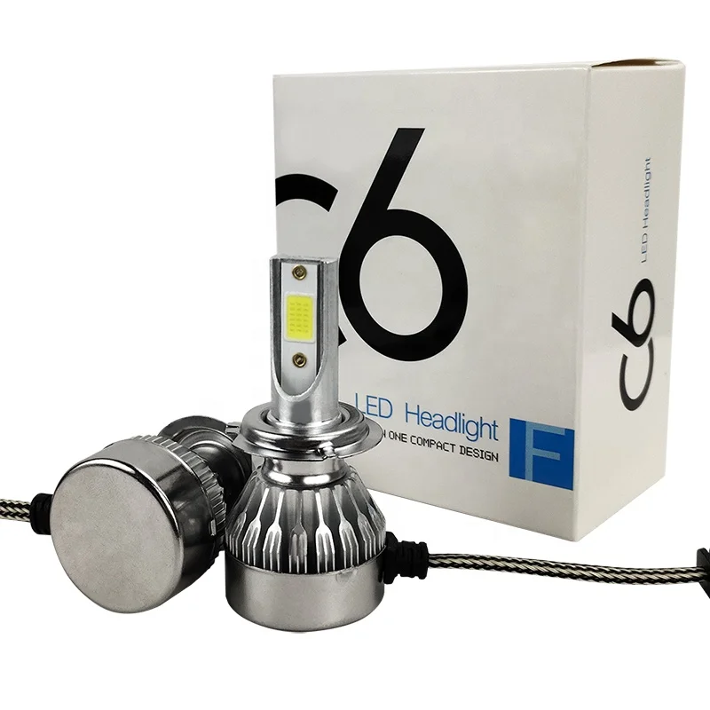 2022 High Power 12V LED Headlight kit H4 H13 9004 9007 HI/LOW beam fanless C6 led headlight