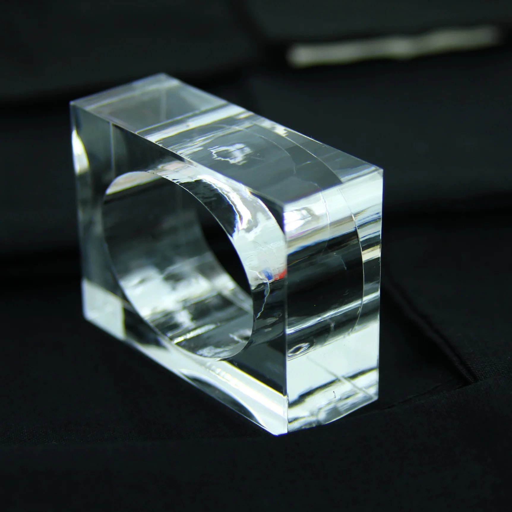 Кристаллическое акриловое квадратное кольцо для салфеток, декоративный держатель для салфеток qn20041401