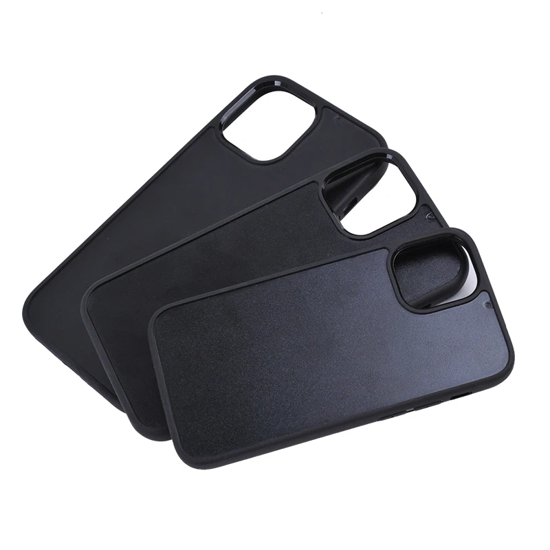 Fashion rubber matte edge blank groove case for iPhone 12 pro max OEM custom inlay leather back cover for iPhone 12 case