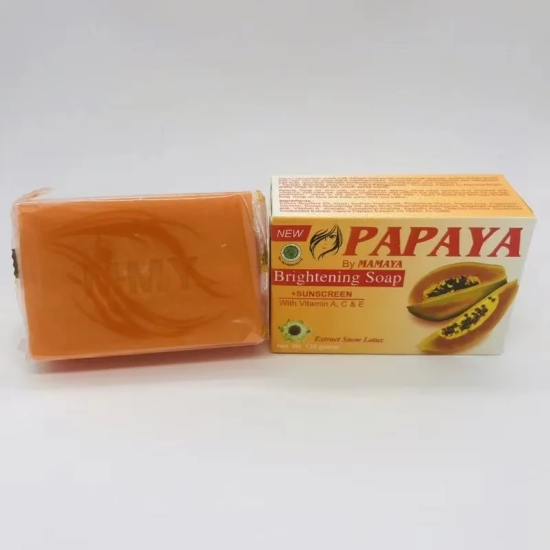 Papaya Soap Custom Herbal Lightening Exfoliating Skin Bath Toilet Soap Body Whitening Kojic Acid Papaya Soap