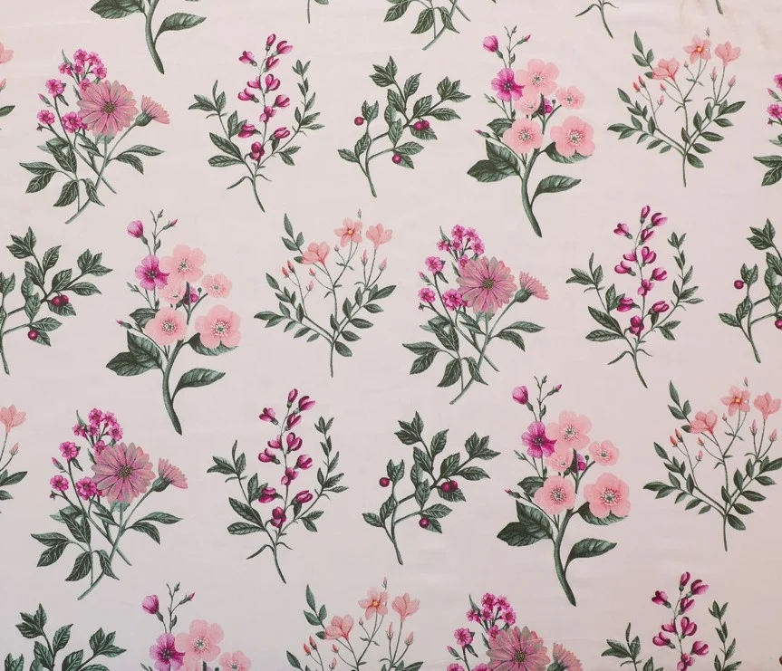 Pure Cotton Woven Floral Printed Fabric