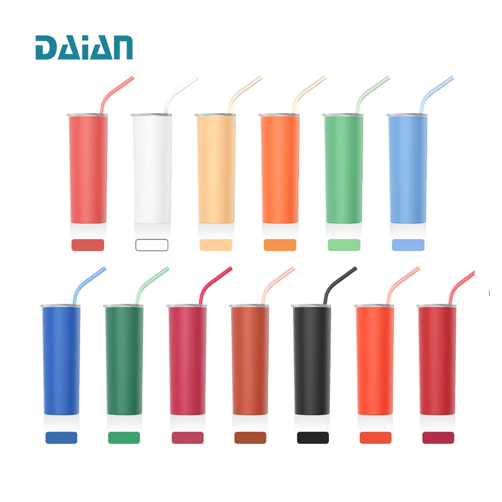 
Amazon Top Seller Vacuum Coffee Cup Termos 20 oz Stainless Steel Skinny Tumbler 