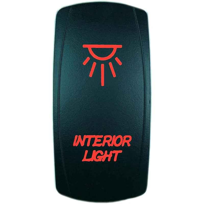 ON/OFF 12 Volt 5PIN LED Light Bar Custom Car Switch Panel Blue Bright Lacquer  Switch Panel for Boat