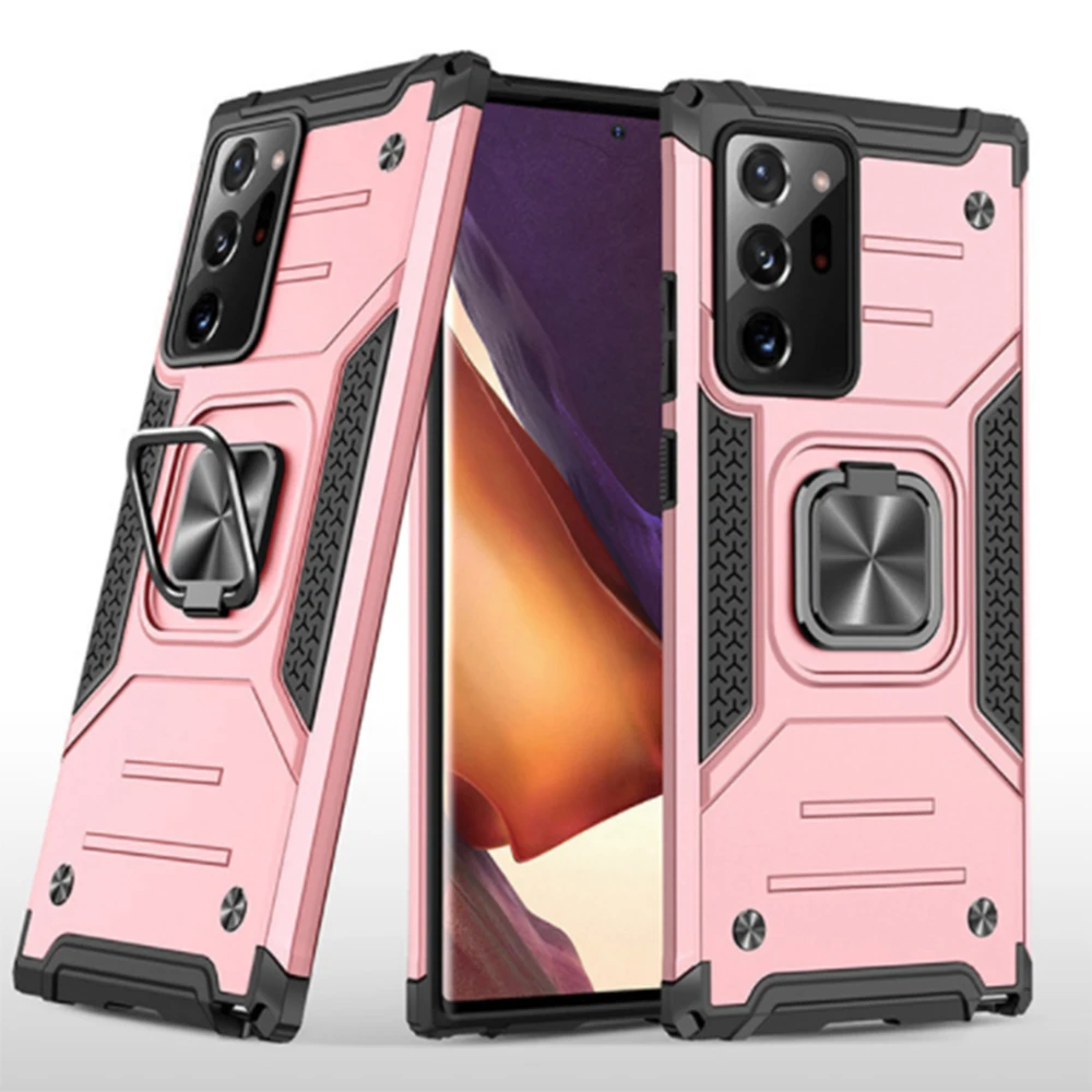 Armor magnetic suction ring four corner anti drop mobile phone case, suitable for Samsung M30S/M21/M31 protective case