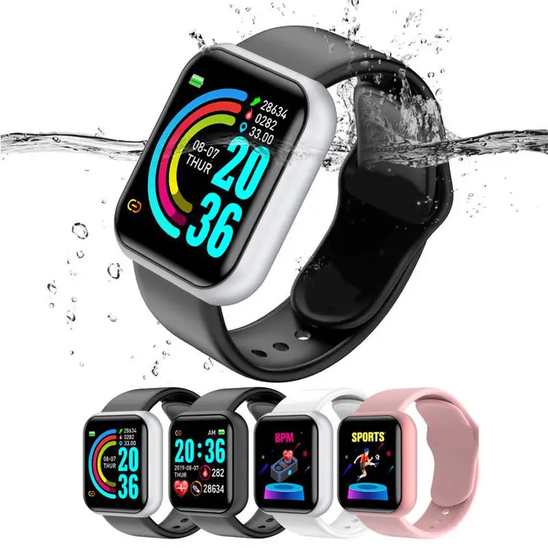 Hot selling reloj intelligent t500 smart watch Y68 health fitness tracker wristband D20 smartwatch Y68s