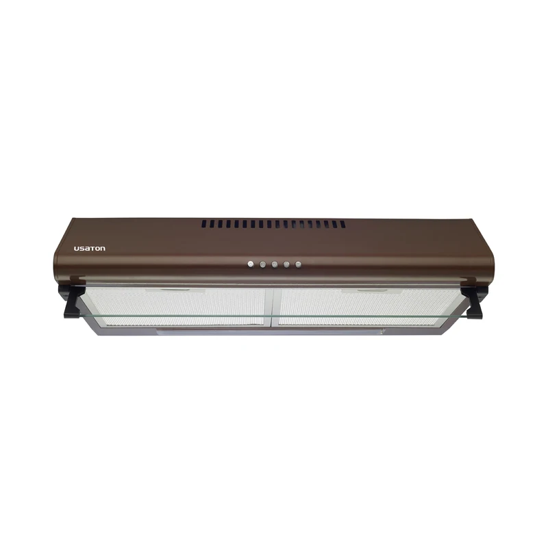 Factory wholesale kitchen appliance brown commercial kitchen extractor hood with 100w shaded pole motor
