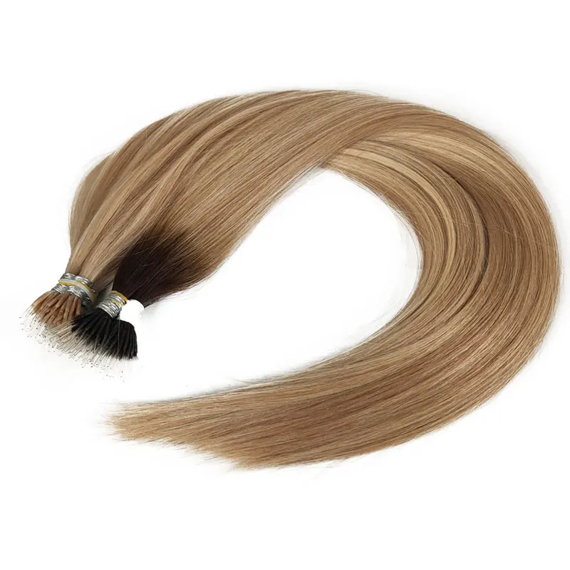 Pre-Bonded Stick Elastic Band Human Hair Extensions Brazilian Human Hair Extension Elastic Thread Hair Extensions